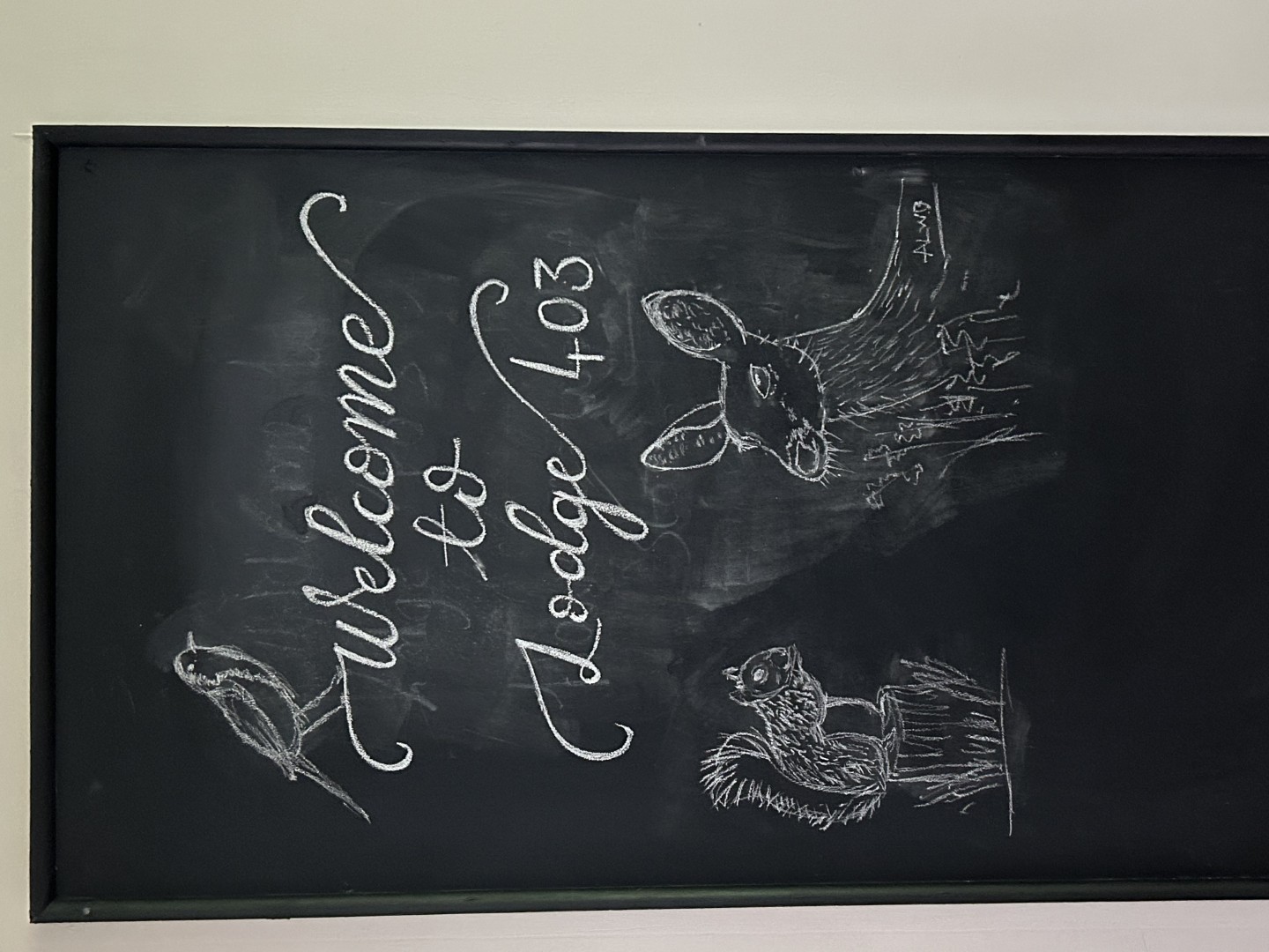 Calligraphy on a menu